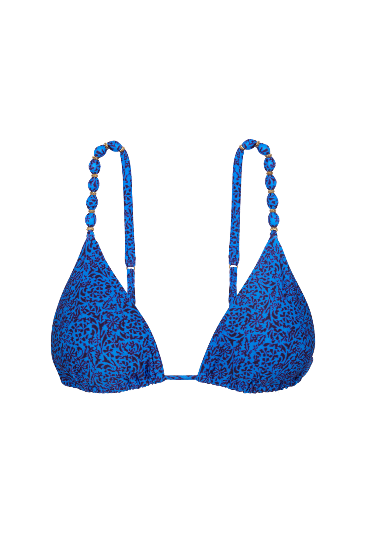 Top Tri Paralelo Beads Tita Blue