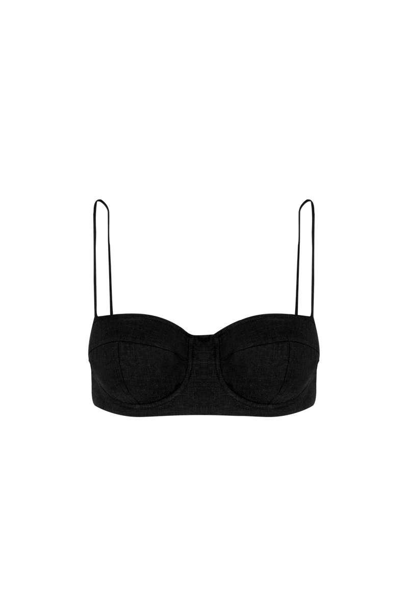 Top Curto Liana Black