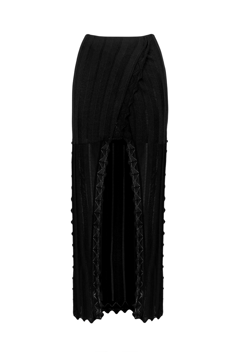 Saia Longa Nyla Tricot Black