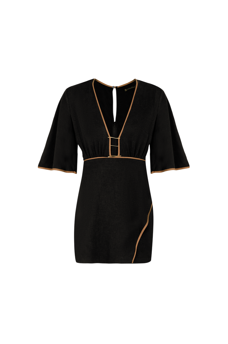 Vestido Curto Iva Det Black