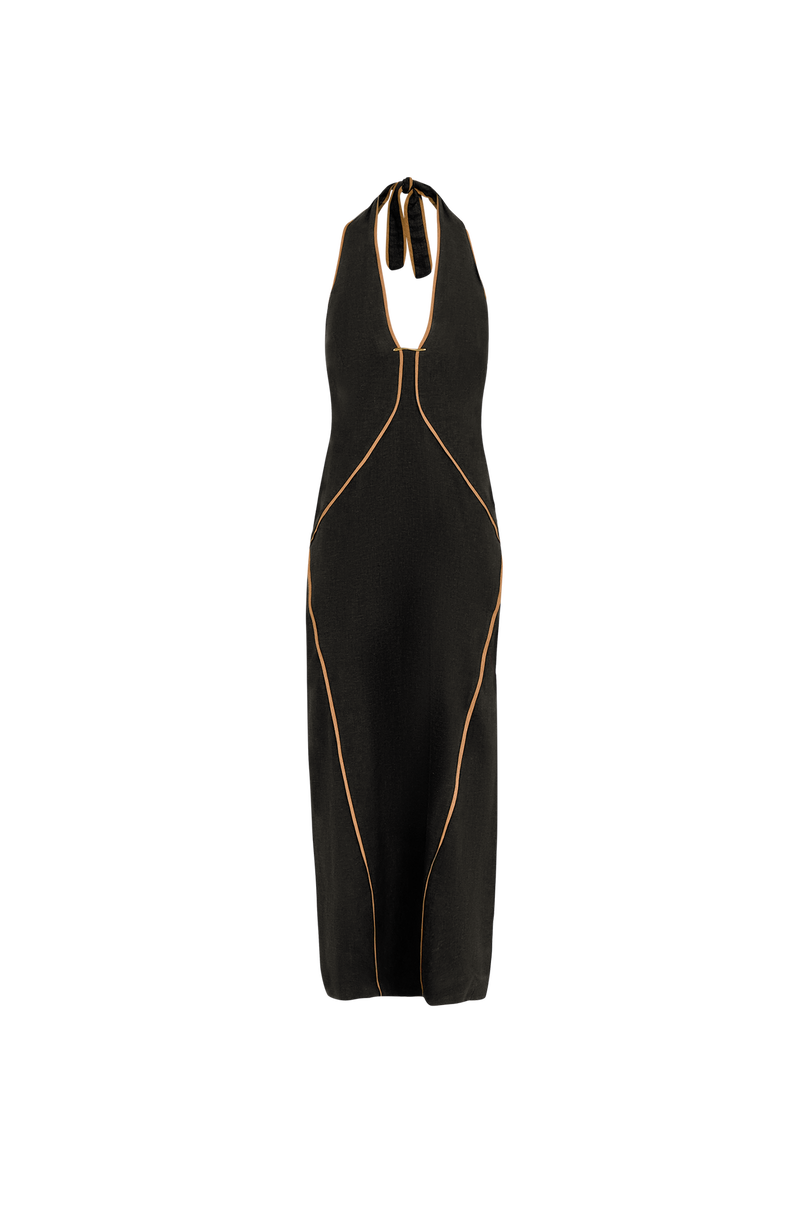 Vestido Midi Iva Det Black