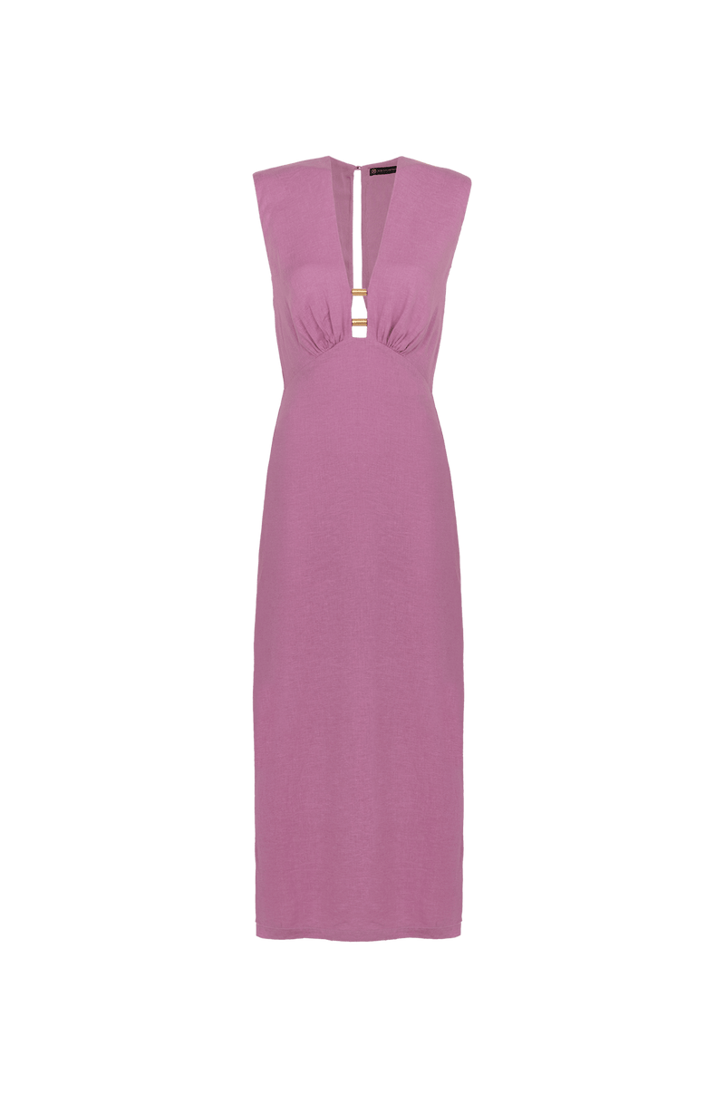 Vestido Longo Meri Detalhe Floraline
