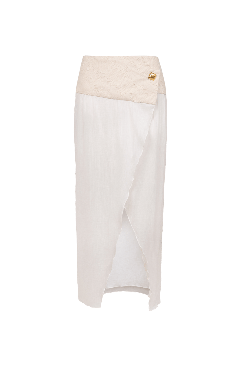 Saia Midi Lilia Detalhe Natural