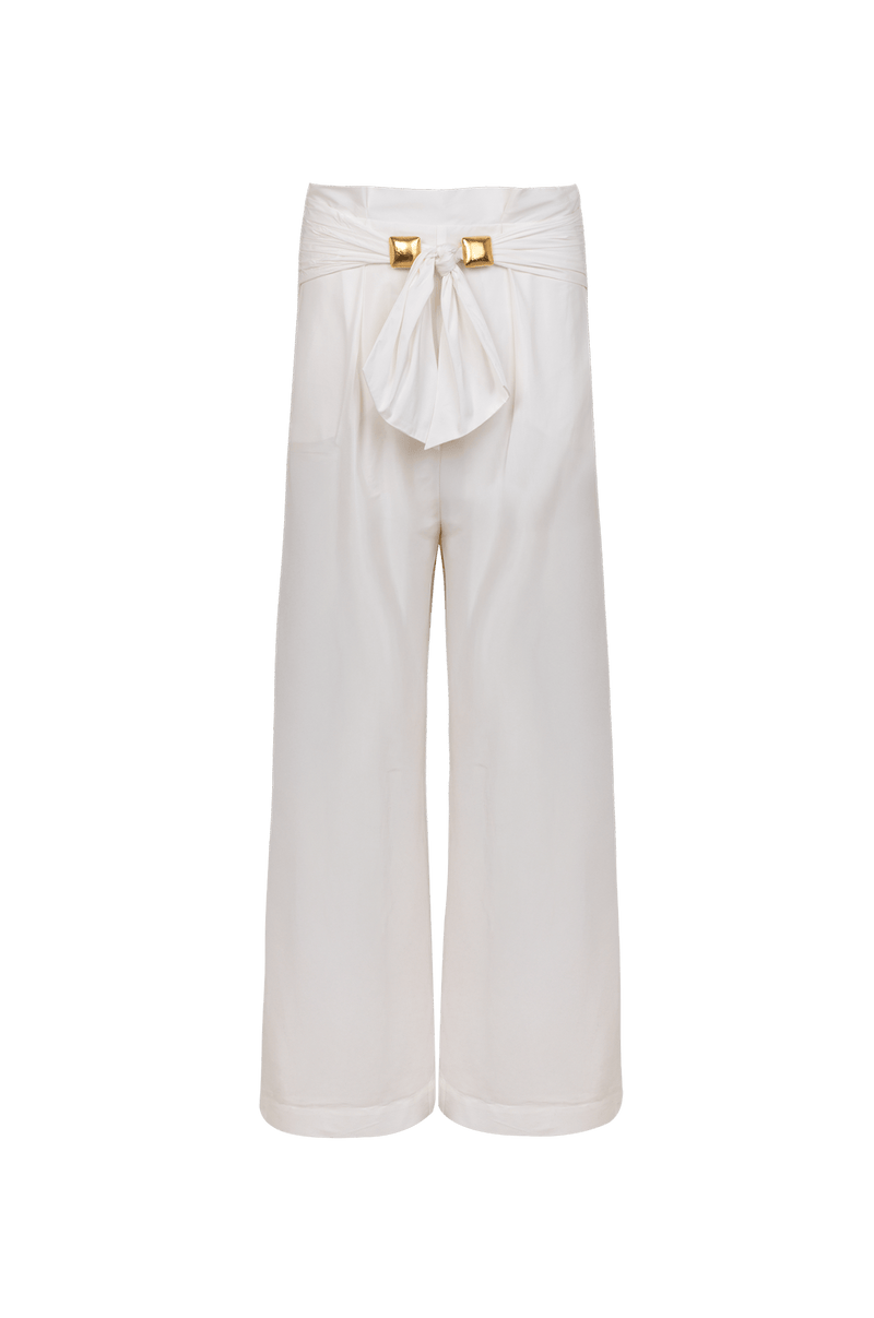 Calça Domenique Detalhe Off White