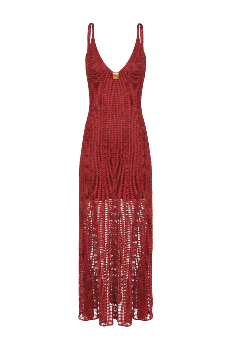 Vestido Longo Reese Tricot Burgeon
