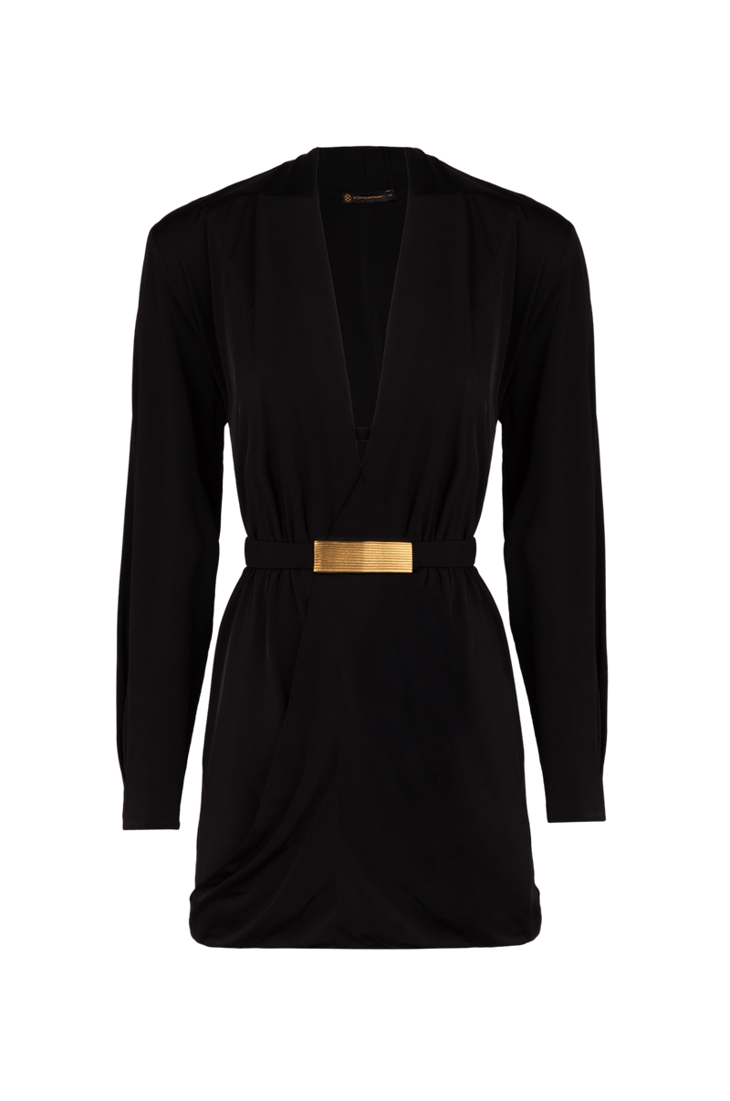 Vestido Curto Rosana Detalhe Black