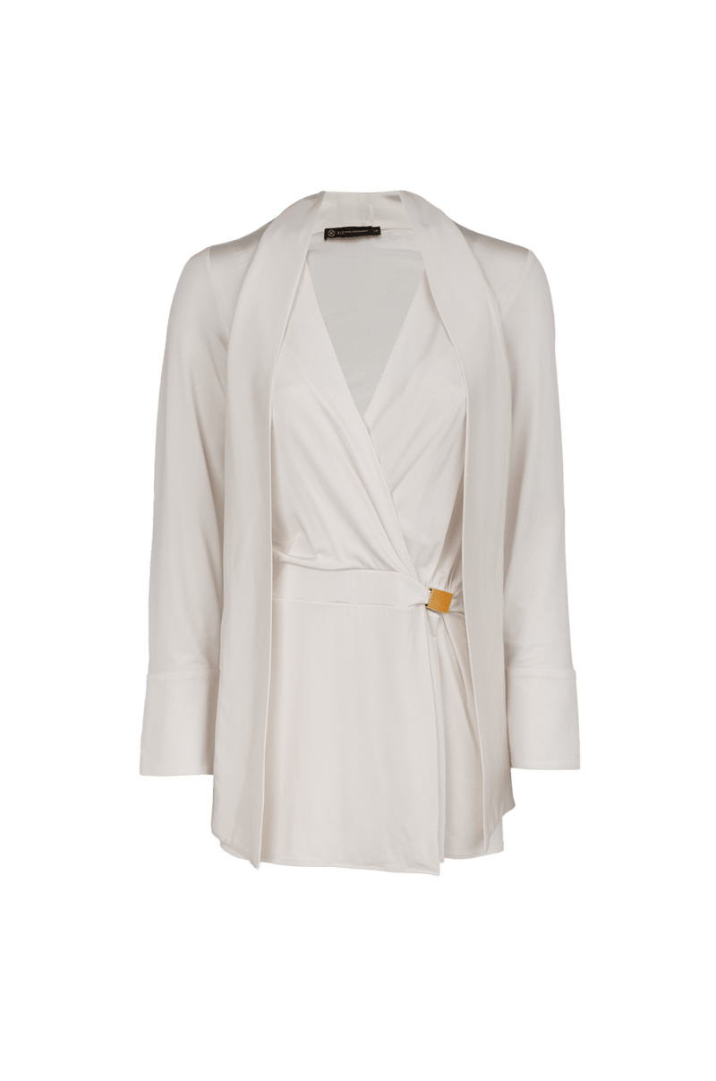 Vestido Curto Rosalie Detalhe Off White