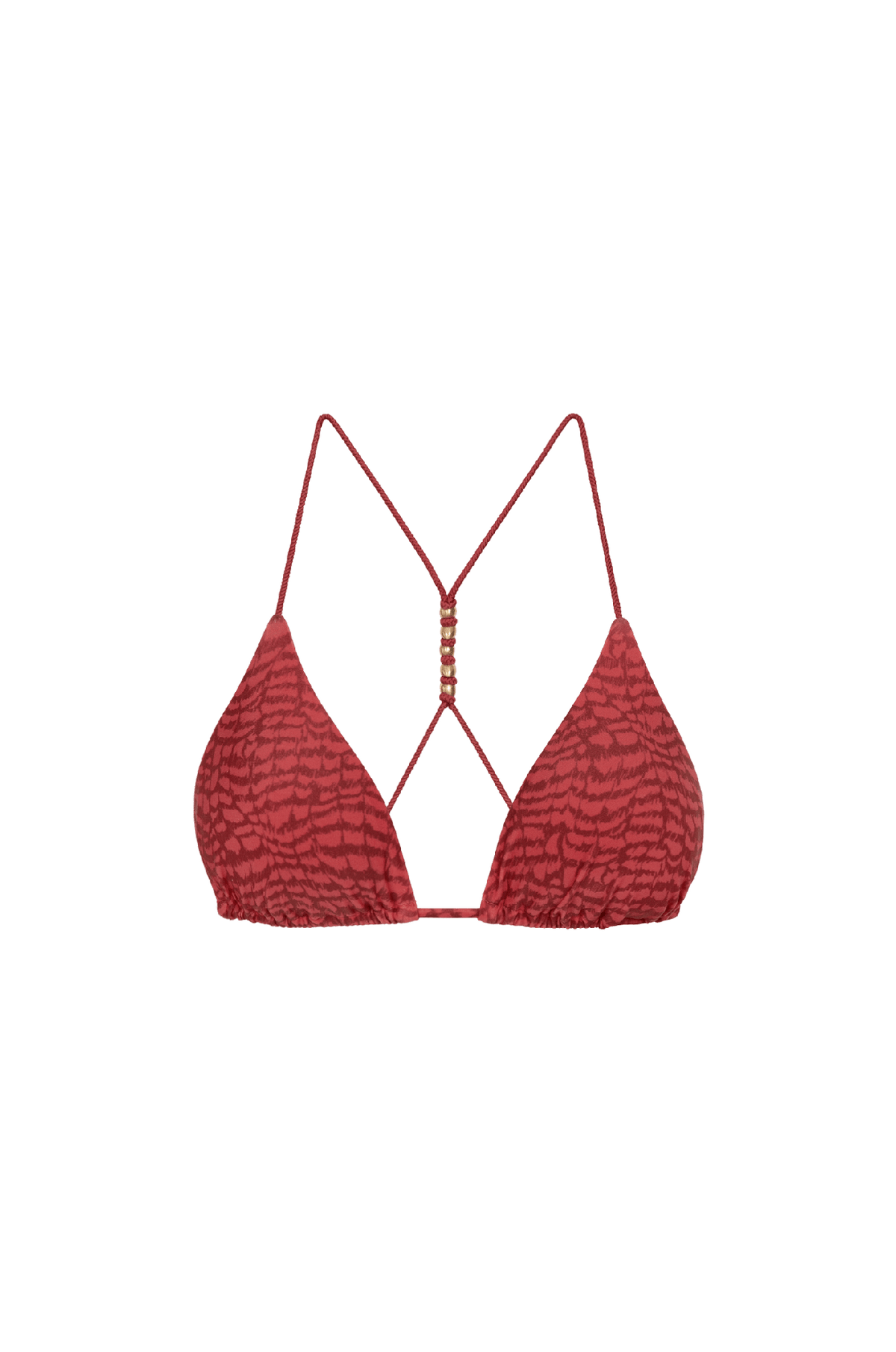 Top Tri Costas Paige Serpent Skin Pink