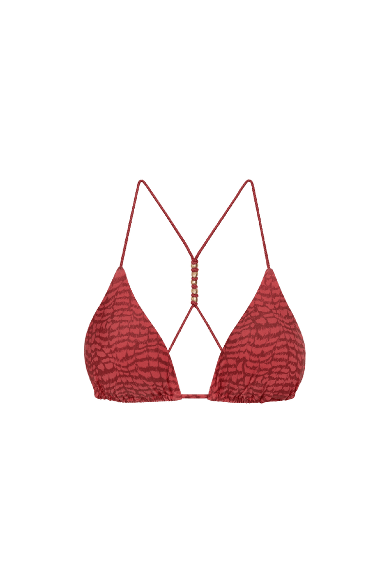 Top Tri Costas Paige Serpent Skin Pink