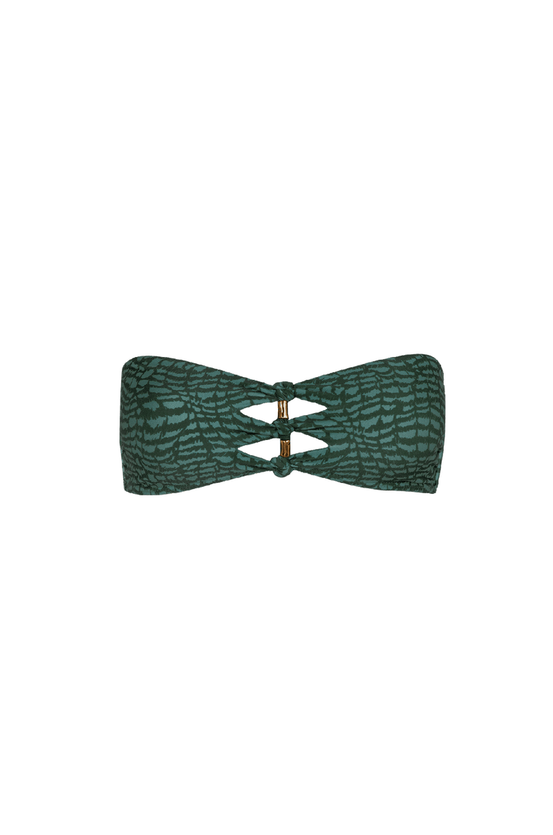 Top Bandeau Megan Serpent Skin Acqua
