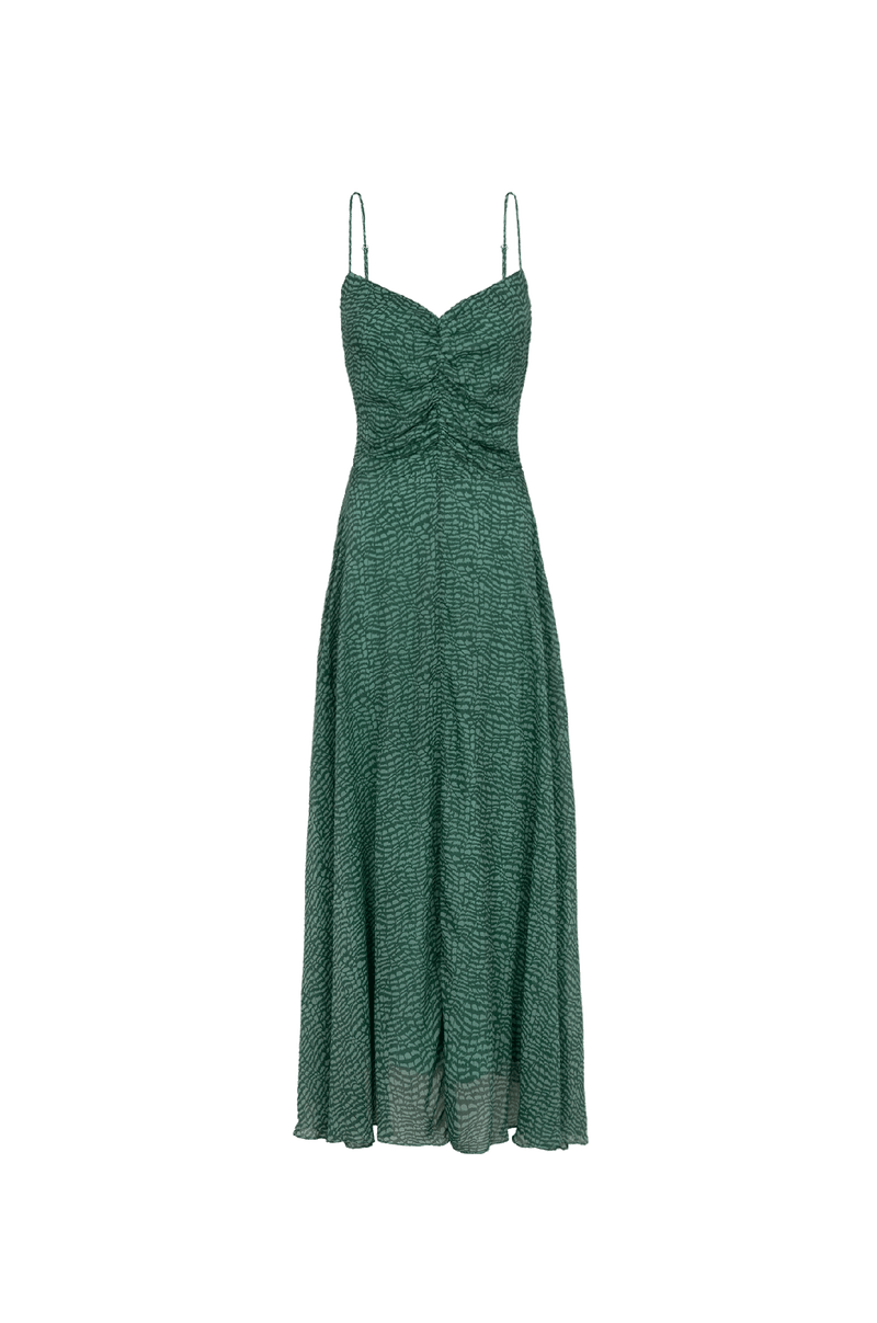 Vestido Longo Eira Serpent Skin Acqua