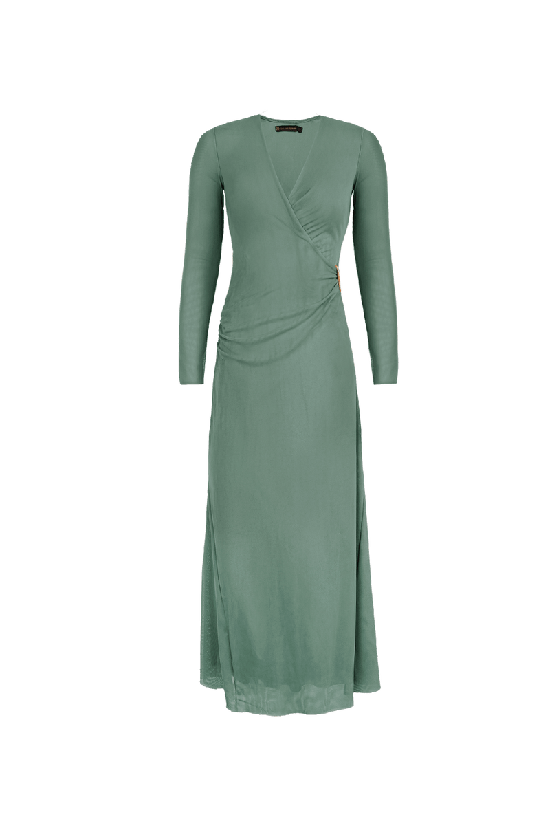Vestido Manga Longa Ruama Detalhe Harvest