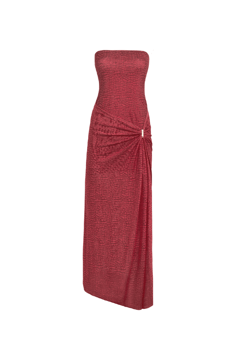 Vestido Longo Sunny Detalhe Serpent Skin Pink