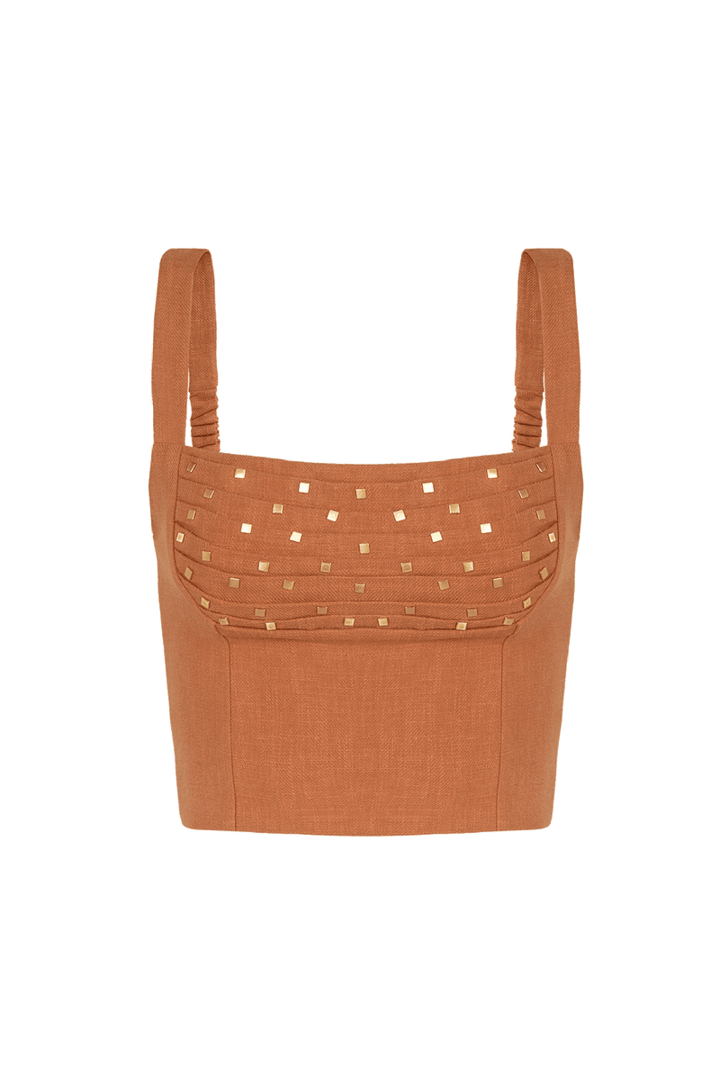 Top Cleo Detalhe Clay