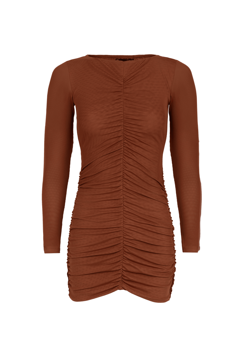 Vestido Curto Susana Camel