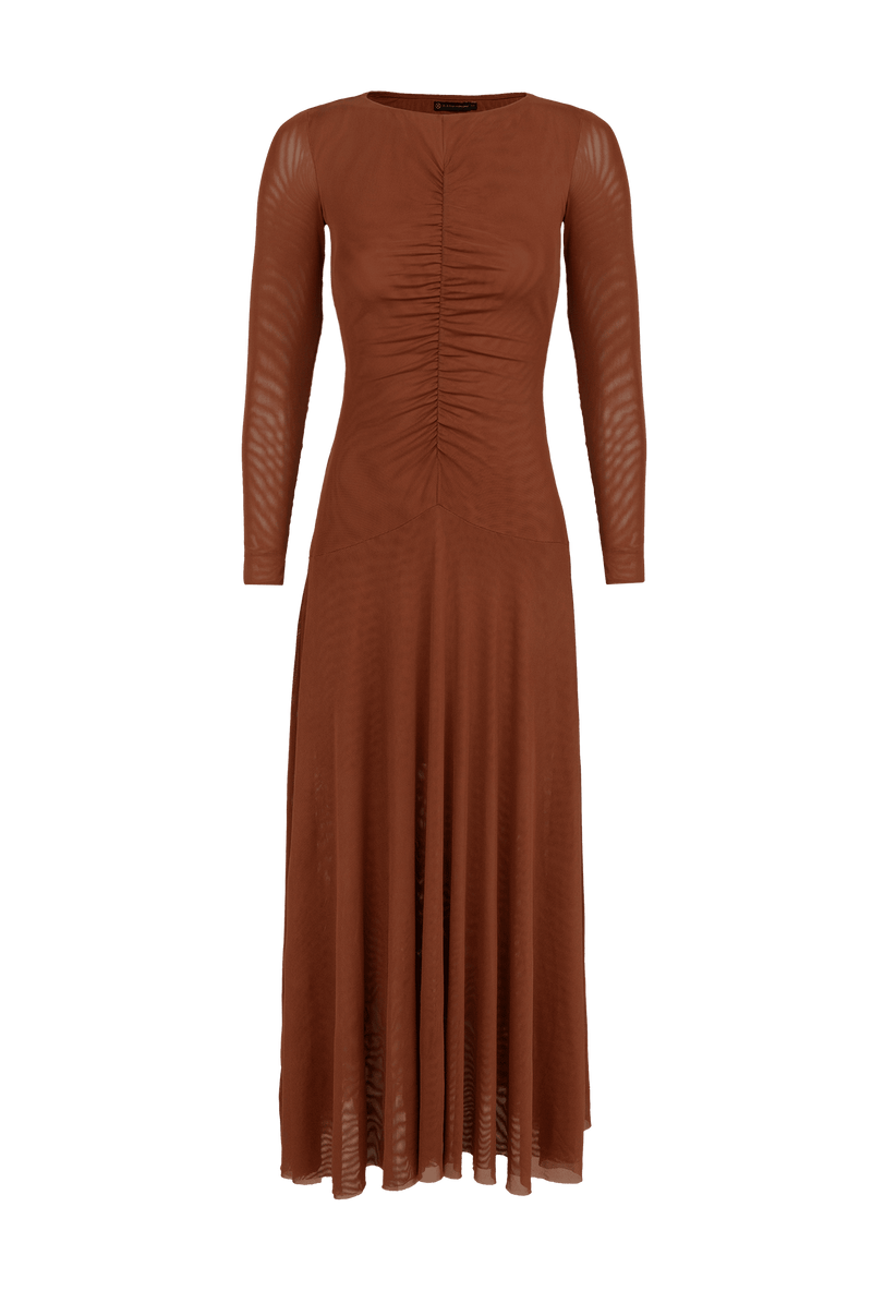 Vestido Midi Susana Camel