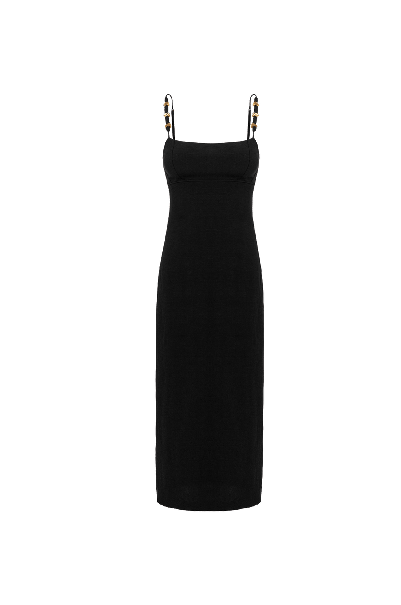 Vestido Midi Antonie Detalhe Black
