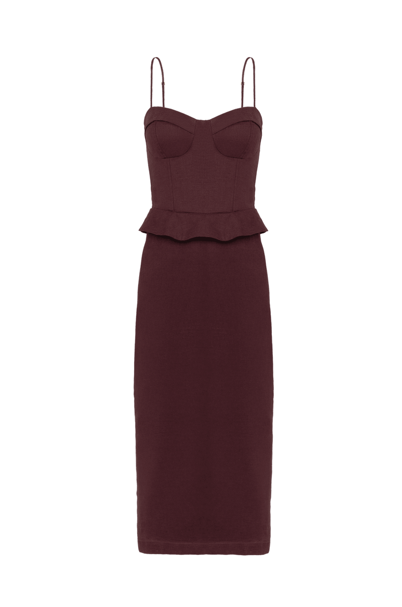 Vestido Midi Hazel Blackberry
