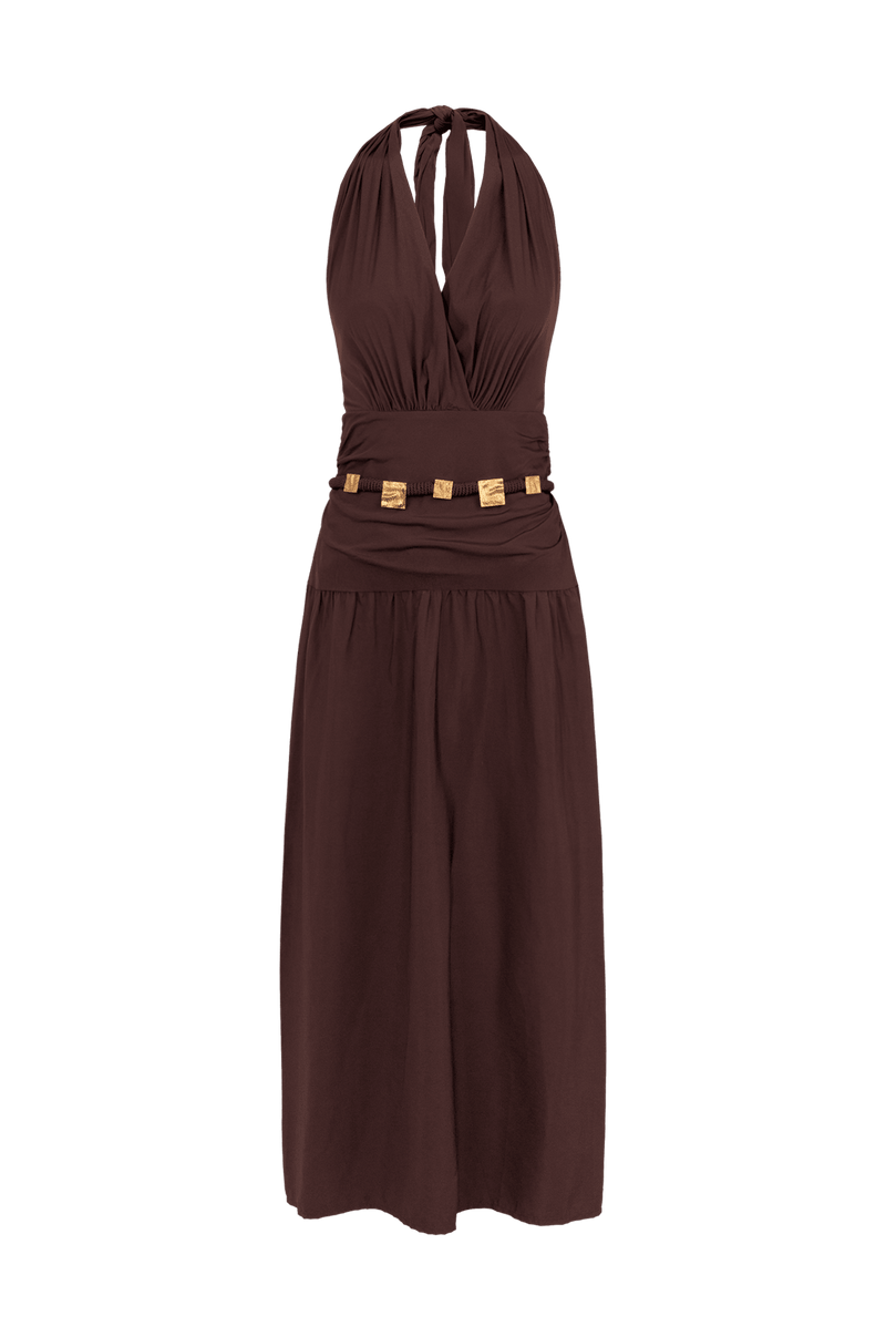 Vestido Midi Violet Detalhe Blackberry