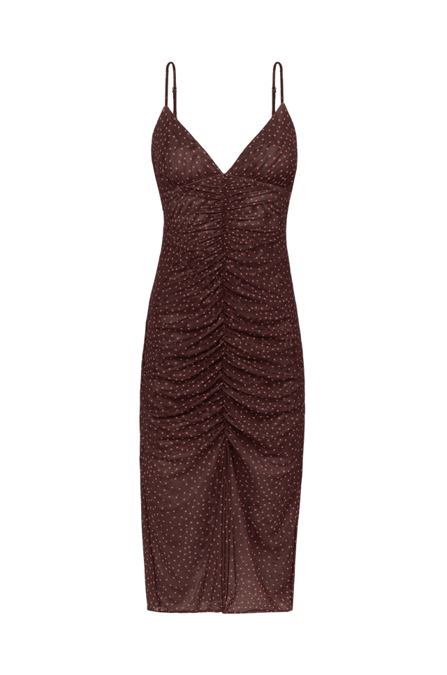 Vestido Midi Diana Berry Dots