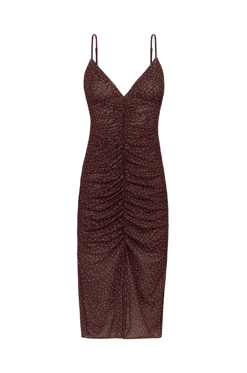 Vestido Midi Diana Berry Dots