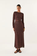 Vestido Longo Nora Berry Dots