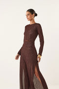 Vestido Longo Nora Berry Dots