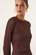 Vestido Longo Nora Berry Dots