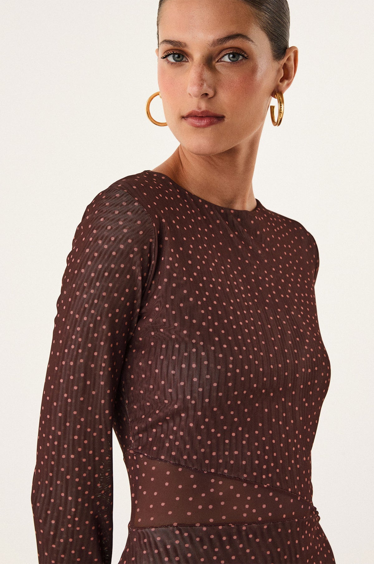 Vestido Longo Nora Berry Dots