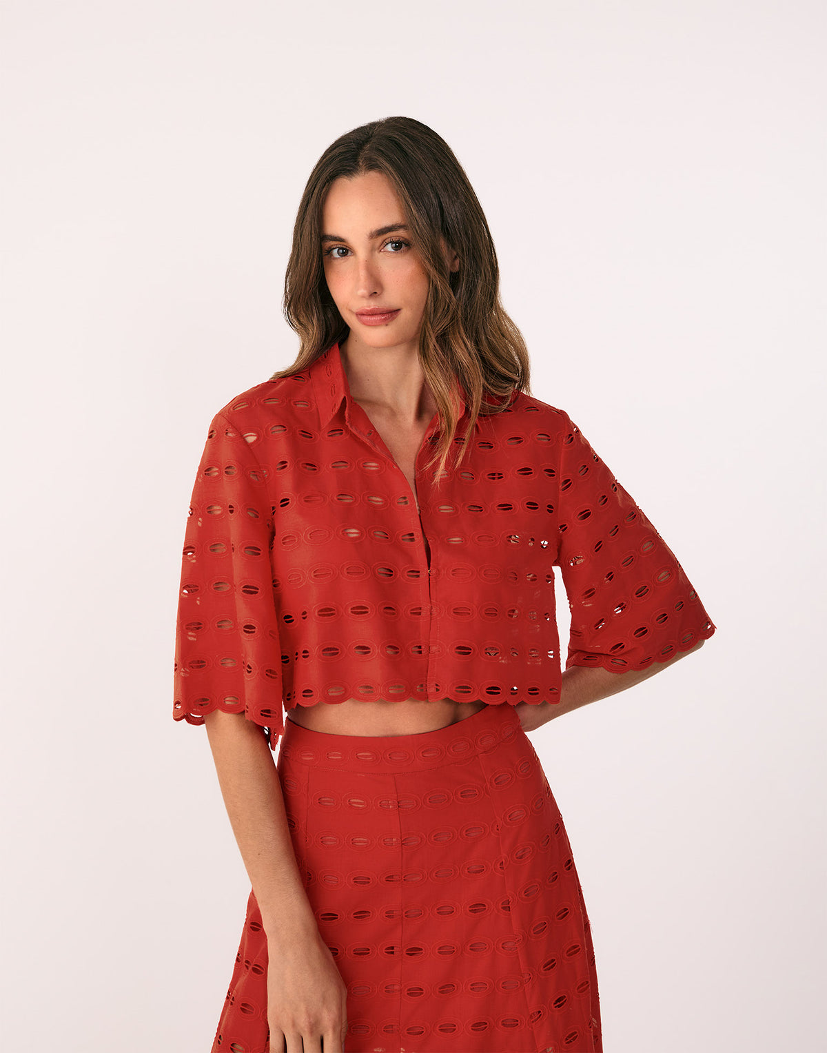 Camisa Lauren Spicy Red