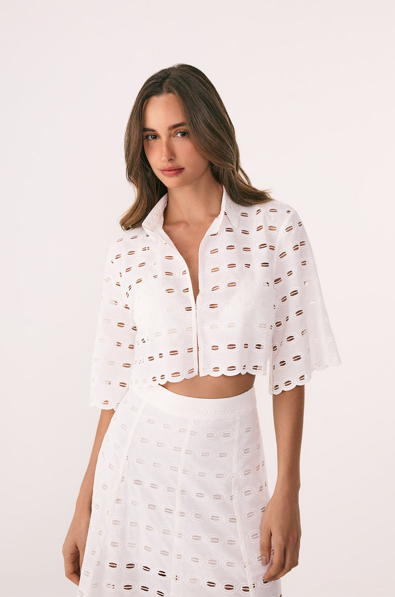 Camisa Lauren Off White