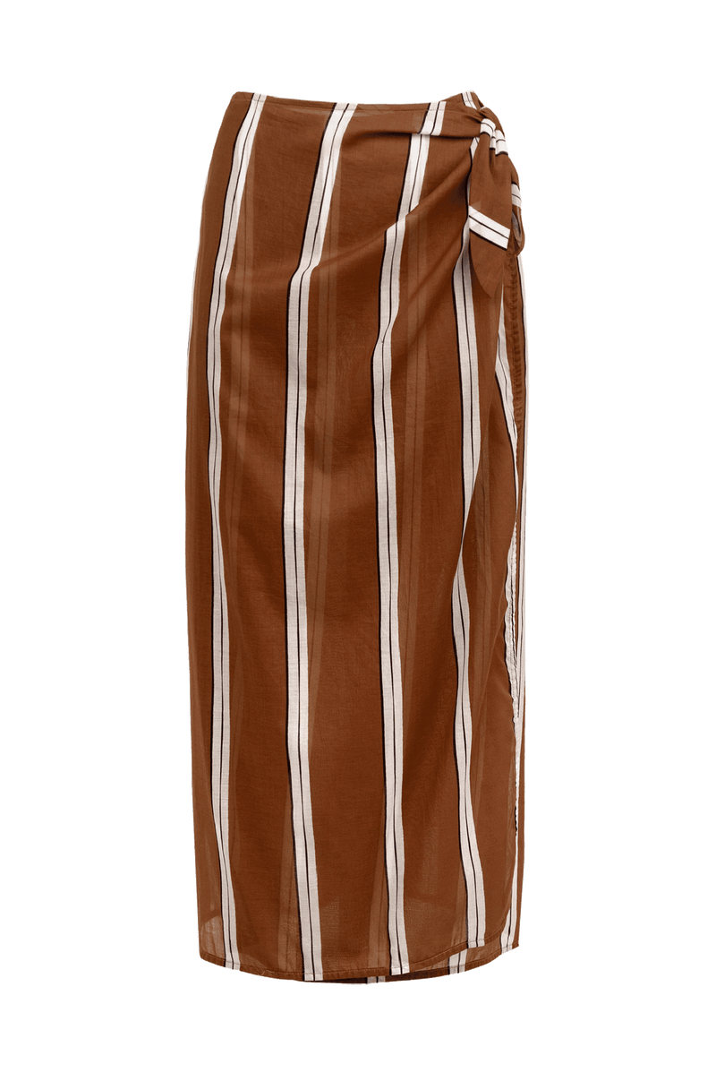 Saia Midi Pareô Flora Coast Stripe