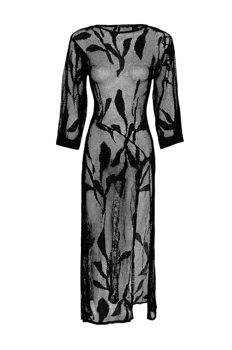 Saída Longa Adara Tricot Black