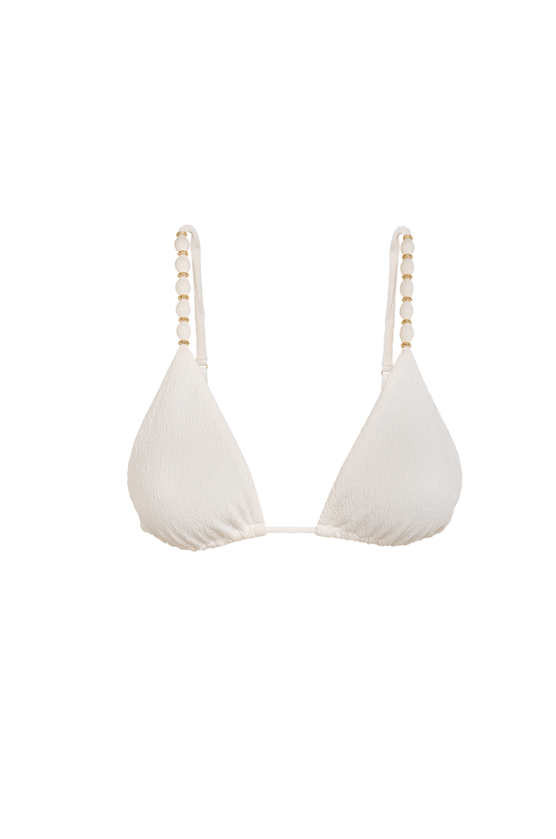 Top Tri Paralelo Beads White