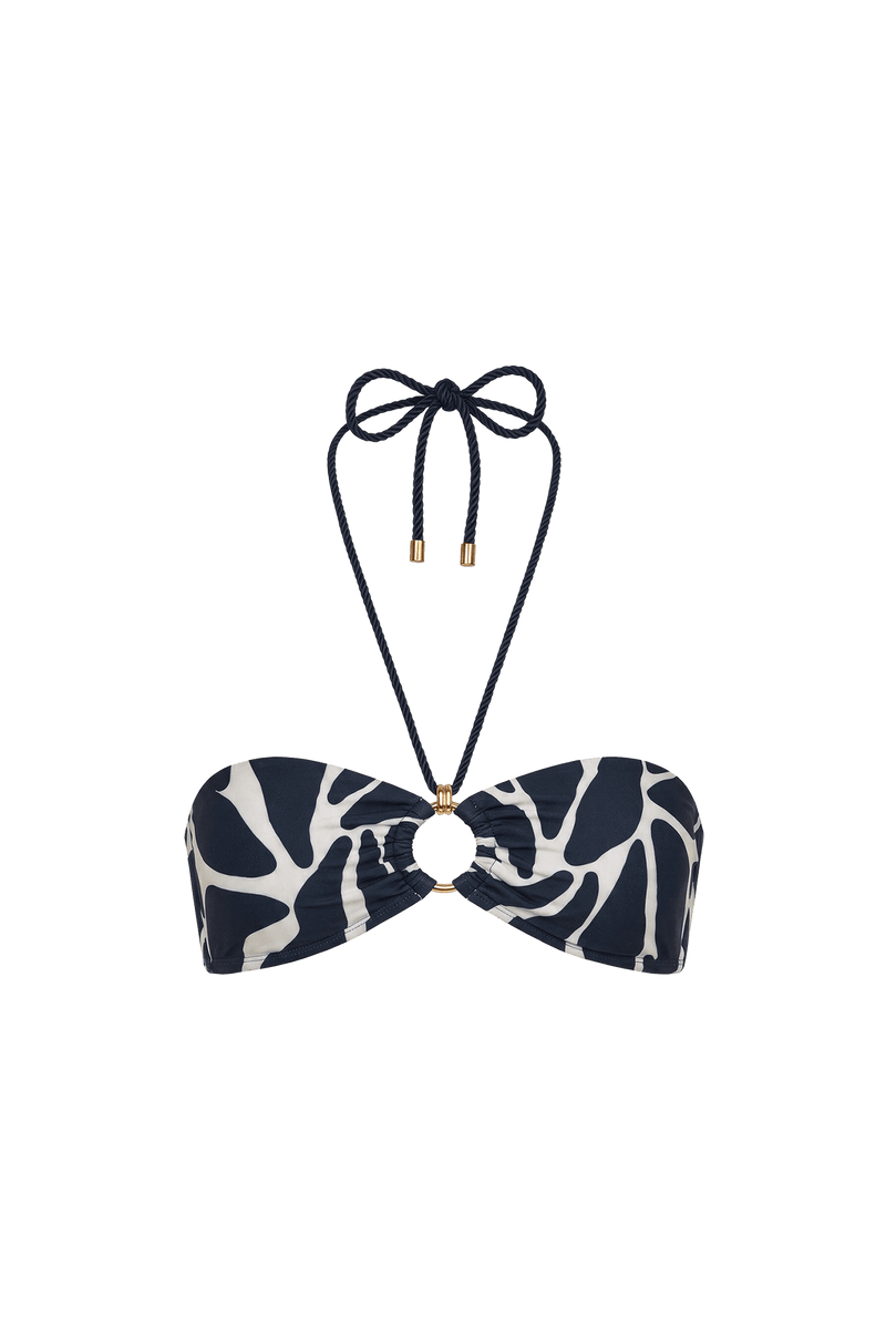 Top Bandeau Tesse Leafscape Blue