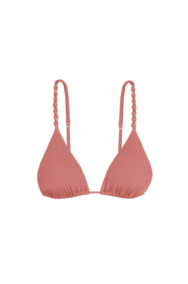 Top Tri Paralelo Beads Antique Rose