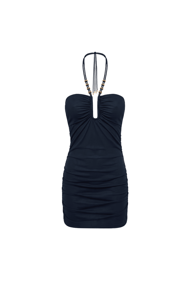 Vestido Curto Kalina Detalhe Abyssal Blue