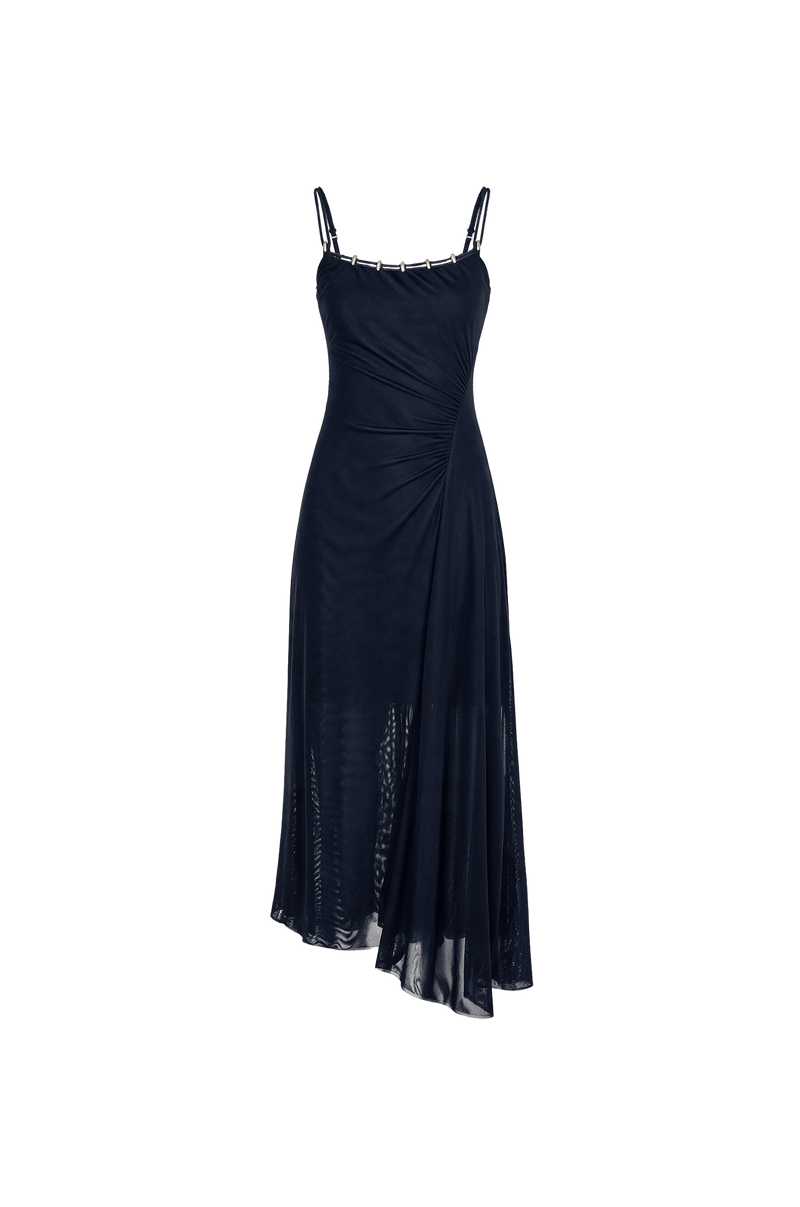 Vestido Midi Dani Detalhe Abyssal Blue