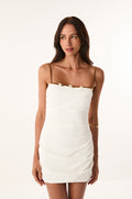 Vestido Curto Clarissa Detalhe Off White