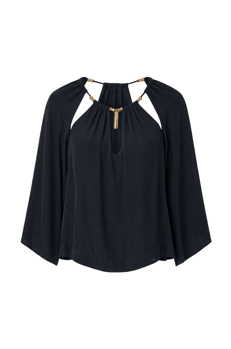 Blusa Caterina Detalhe Abyssal Blue
