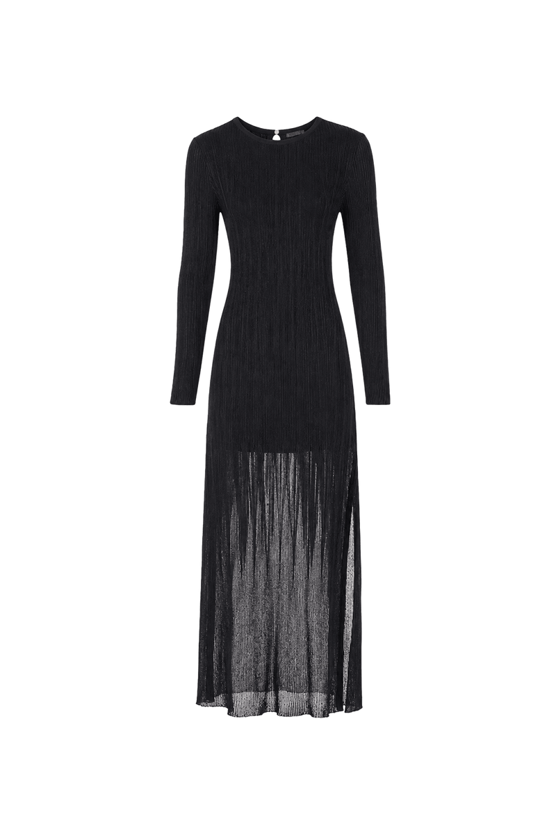 Vestido Longo Adria Tricot Abyssal Blue