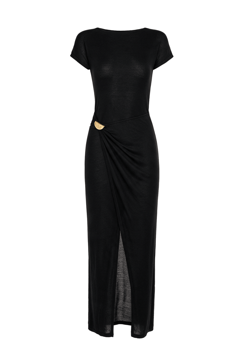 Vestido Longo Ayla Tricot Black