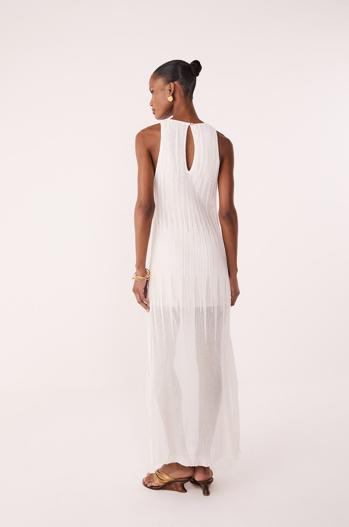 Vestido Longo Amara Tricot Off White