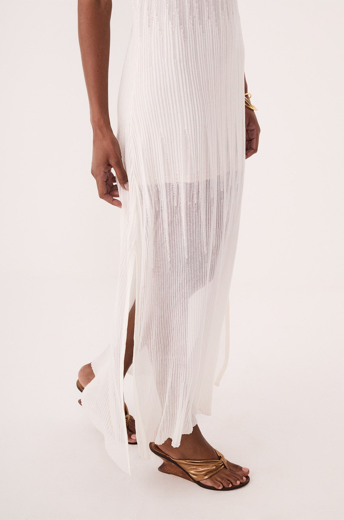 Vestido Longo Amara Tricot Off White