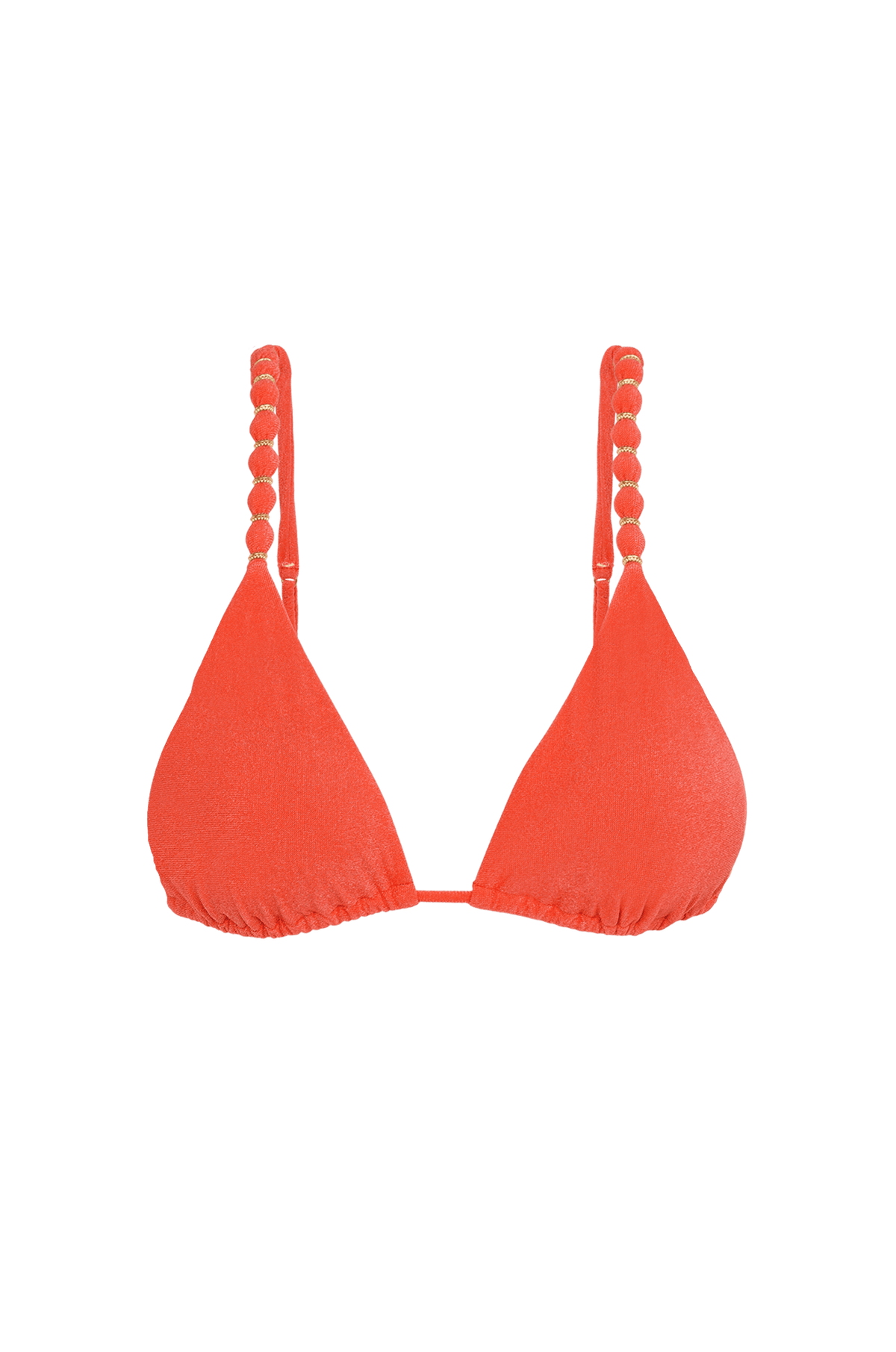 Top Tri Paralelo Beads Tomato