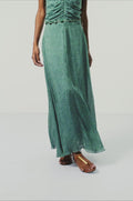 Vestido Longo Eira Serpent Skin Acqua