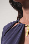 Blusa Caterina Detalhe Abyssal Blue