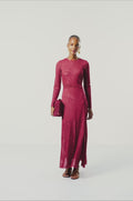 Vestido Longo Nora Serpent Skin Pink